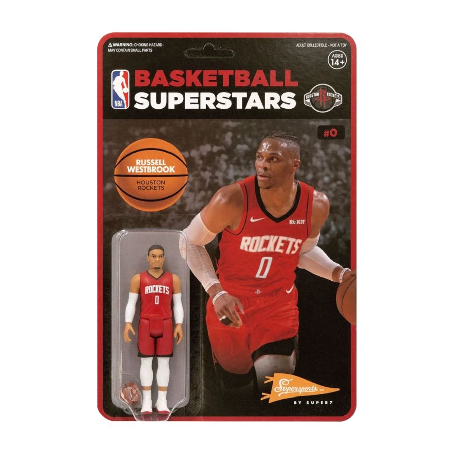 NBA - Russell Westbrook Houston Rockets Supersports ReAction 3.75" Action Figure