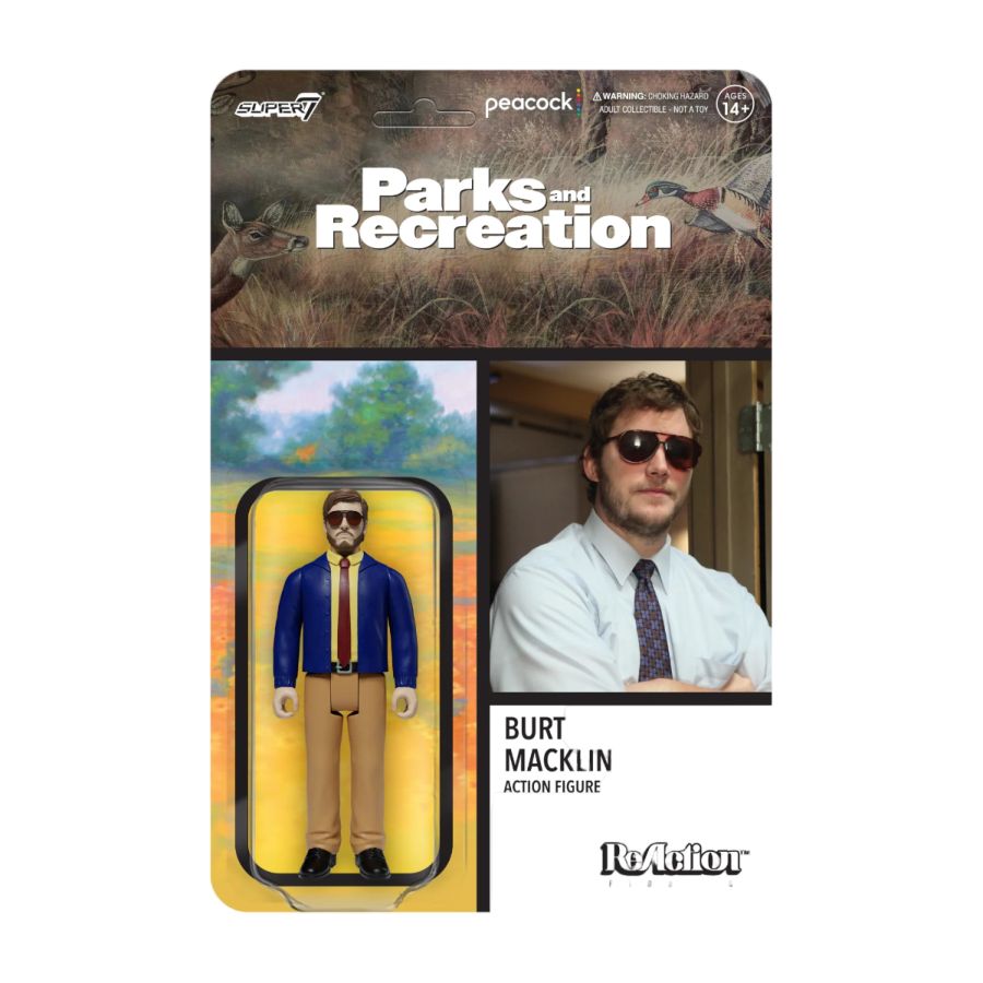 Parks and Recreation - Andy Dwyer as Burt Macklin ReAction 3.75" Action Figure
