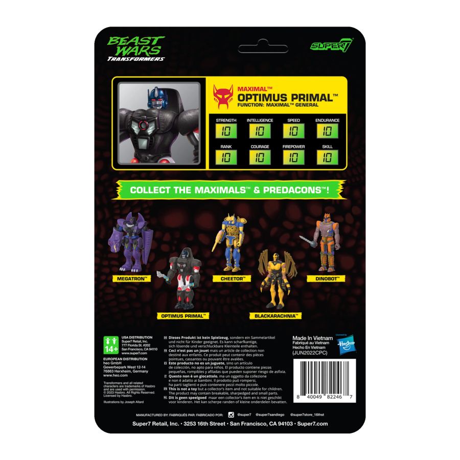 Transformers: Beast Wars - Optimus Primal Reaction 3.75" Figure