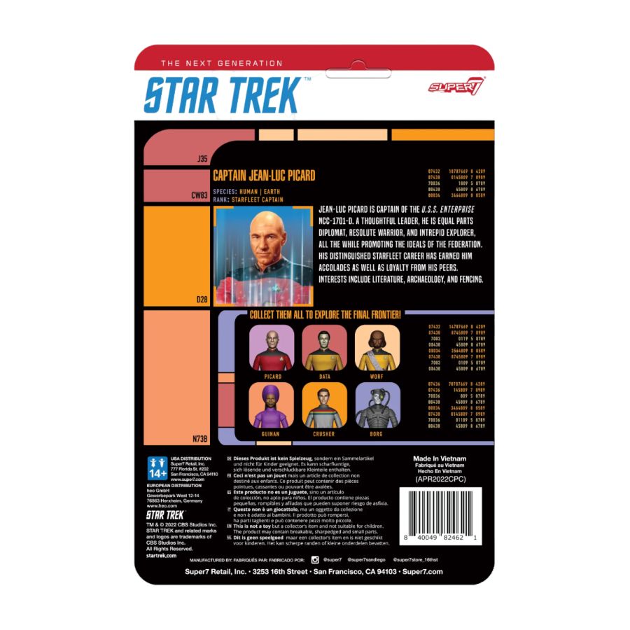 Star Trek: The Next Generation - Captain Picard Transporter ReAction 3.75" Action Figure