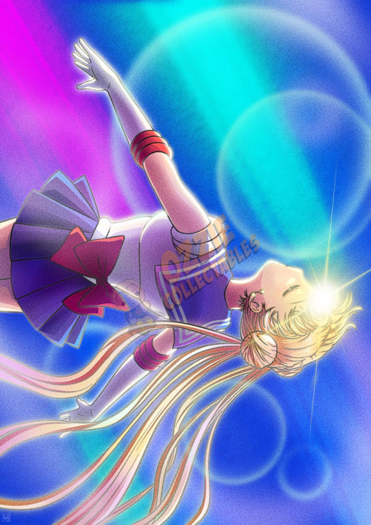 Sailor Moon - Transformation - Darren Tee Pei Art Print Poster