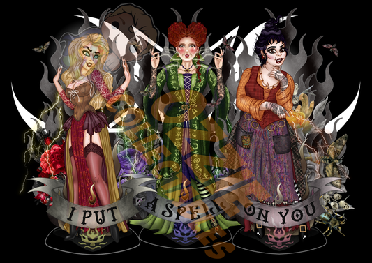 Disney's Hocus Pocus - Sanderson Sisters - Rose Demon Art Print Poster