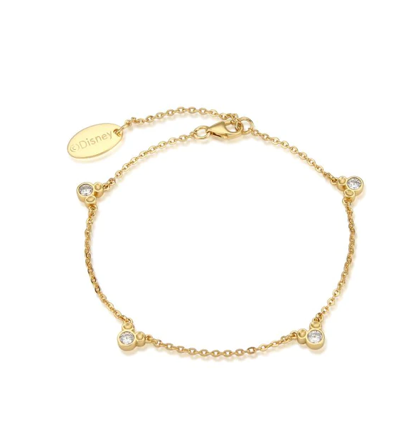 Precious Metal Mickey Mouse CZ Bracelet