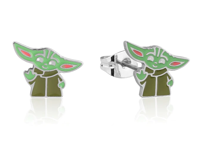 ECC The Child Baby Yoda Enamel Stud Earrings Ozzie Collectables