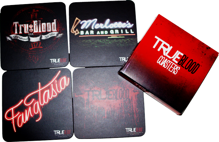 True Blood - Coaster Set of 4 Black (Series 2) - Ozzie Collectables