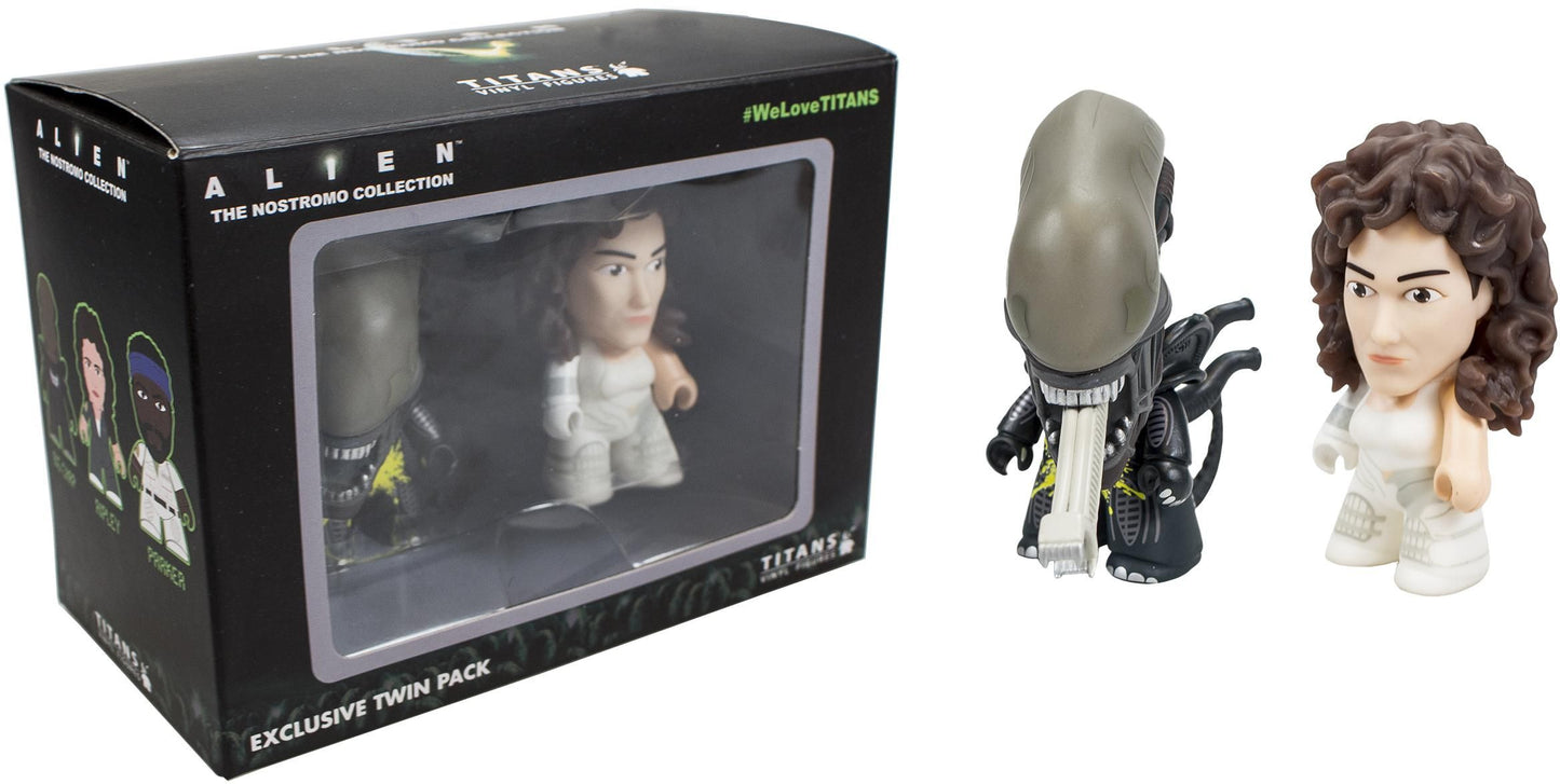 Alien - Ripley & Xenomorph Acid Spatter 3" Titans Vinyl Figure 2-Pack - Ozzie Collectables