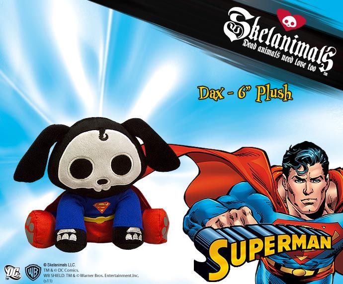 Skelanimals - Superman Dax 6" Mini Plush - Ozzie Collectables