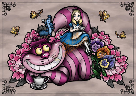 Tea time with Alice - RoseDemon Art Print Poster
