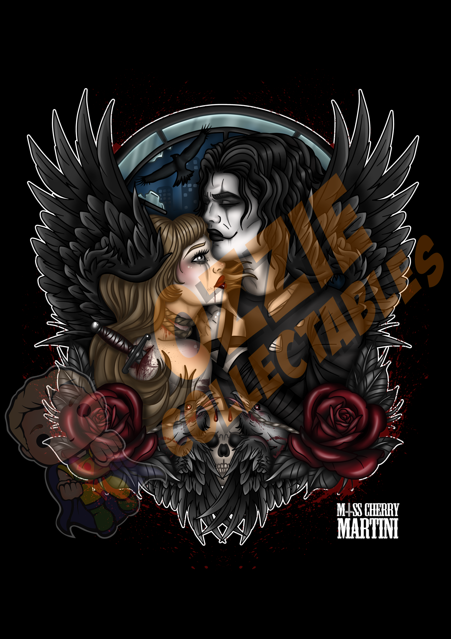 Horror - The Crow - Rose Demon Art Print Poster