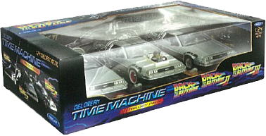 Back to the Future - 1:24 Trilogy Gift DeLorean Replica Set - Ozzie Collectables