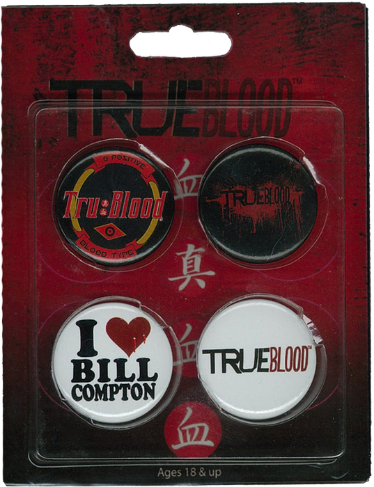 True Blood - Pin Set Of 4 (#1) - Ozzie Collectables