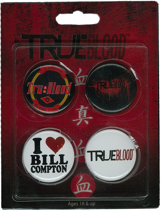 True Blood - Pin Set Of 4 (#1) - Ozzie Collectables