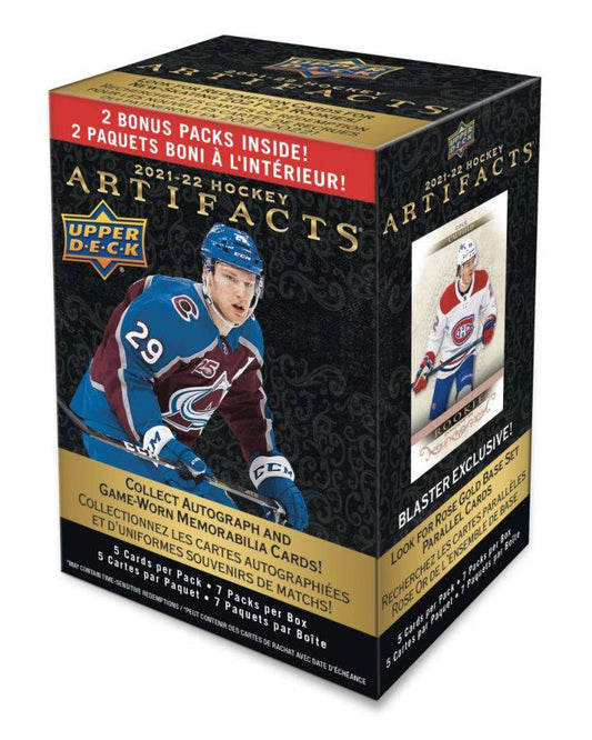 NHL - 2021/22 Artifacts Hockey Trading Cards - Blaster (Display of 7)