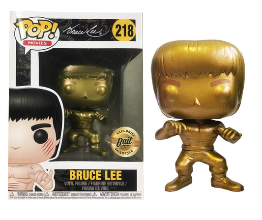 Enter the Dragon - Bruce Lee Gold US Summer Convention Exclusive Bait Stickered POP! Vinyl - Ozzie Collectables