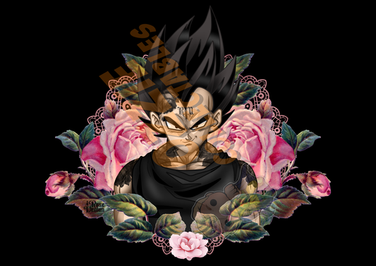 Dragon Ball - Vegeta - Rose Demon Art Print Poster