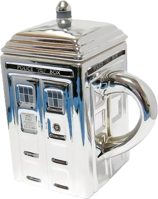 Doctor Who - TARDIS Mug with Lid (Silver) - Ozzie Collectables