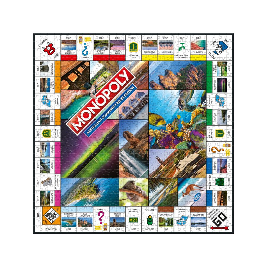 Australian Community Relief - Monopoly 1000 Piece Jigsaw Puzzle