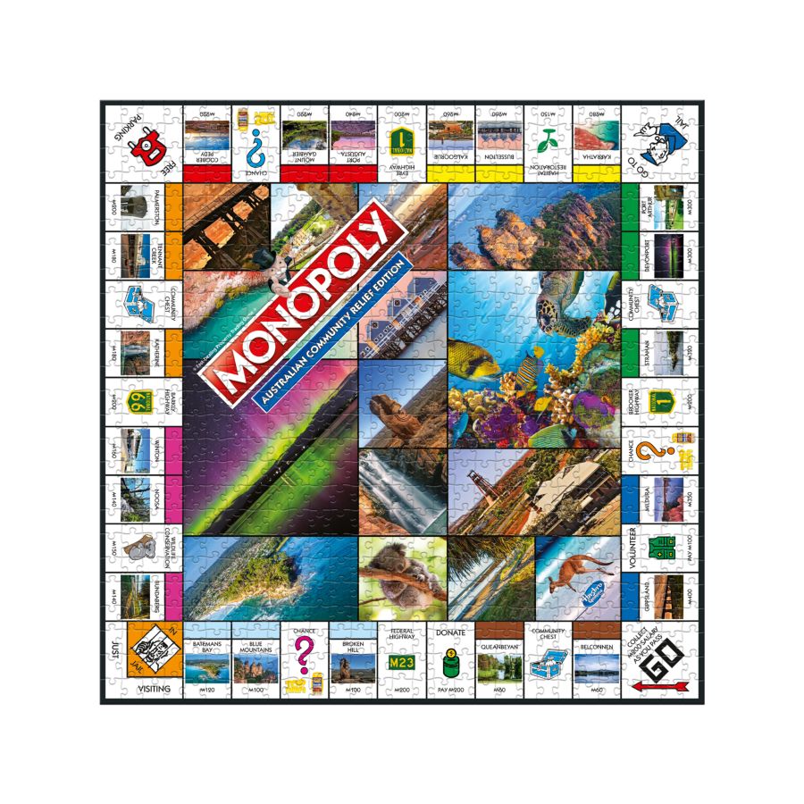 Australian Community Relief - Monopoly 1000 Piece Jigsaw Puzzle
