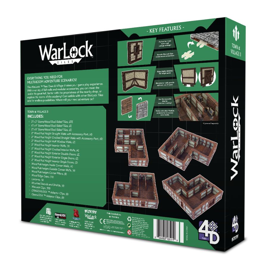 WarLock Tiles - Full Height Stone Walls - Ozzie Collectables