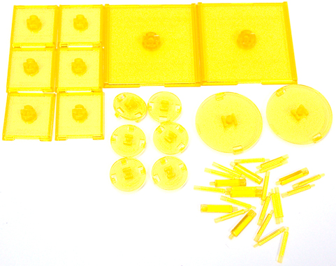 Dungeons & Dragons - Attack Wing Base & Pegs Set Yellow - Ozzie Collectables