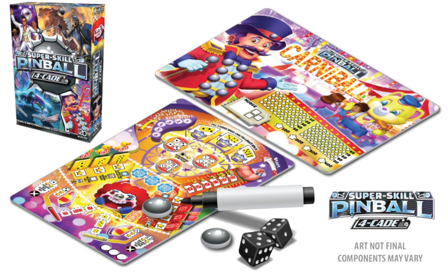WizKids - Super-Skill Pinball 4-cade Board Game