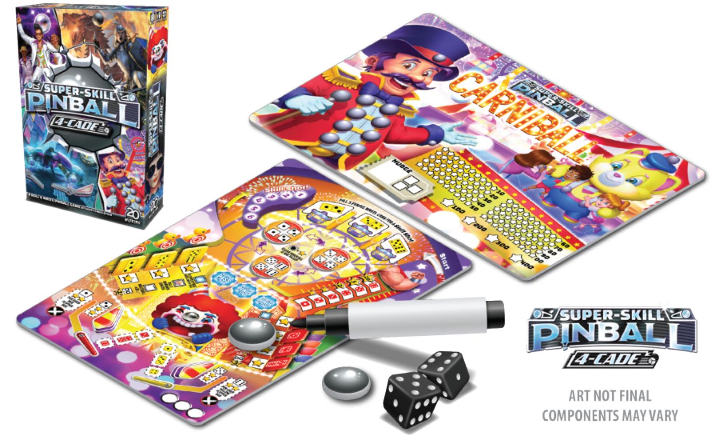 WizKids - Super-Skill Pinball 4-cade Board Game