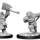 Magic the Gathering - Unpainted Miniatures: Dwarf Fighter & Dwarf Cleric