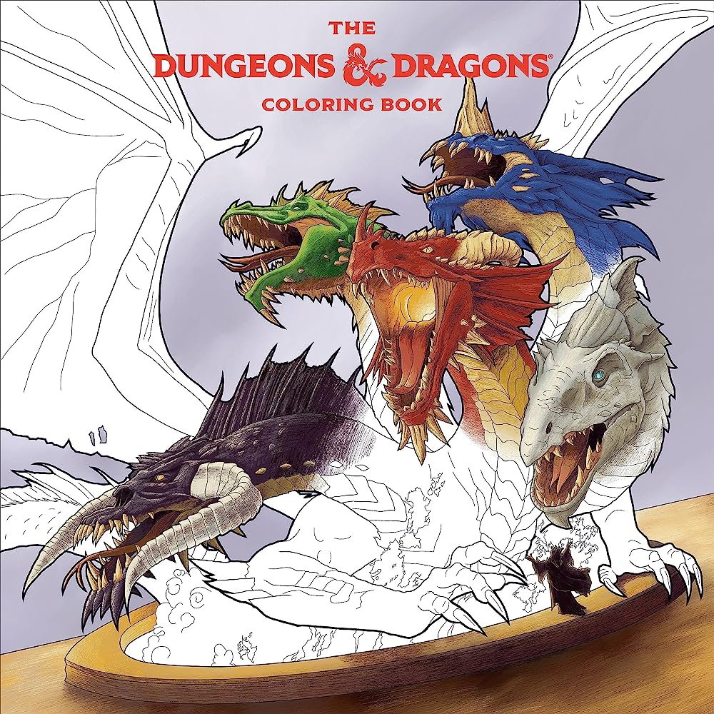 The Dungeons & Dragons Coloring Book 80 Adventurous Line Drawings