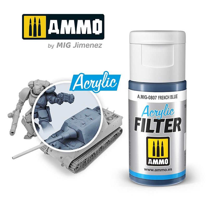 Ammo by MIG Acrylic Filter French Blue