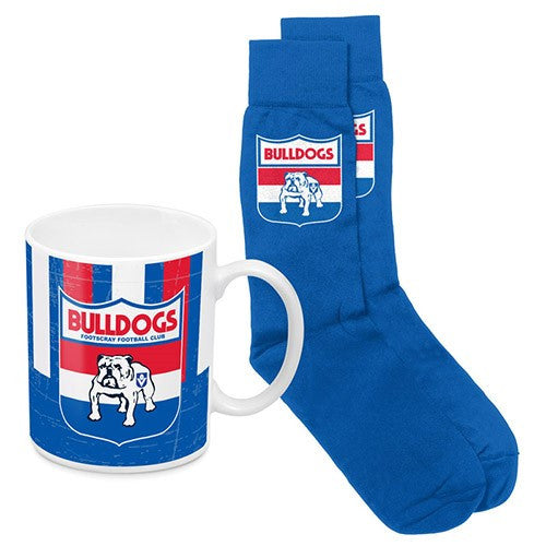 AFL Coffee Mug and Sock Pack Heritage Western Bulldogs