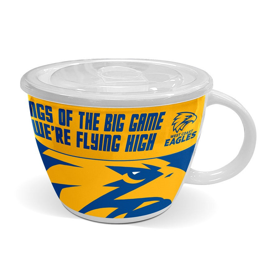 AFL Soup Mug with Lid West Coast Eagles