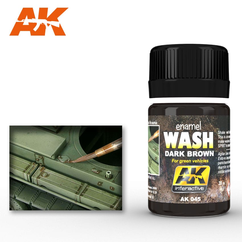 AK Interactive Weathering Products - Dark Wash For Green Vehicles