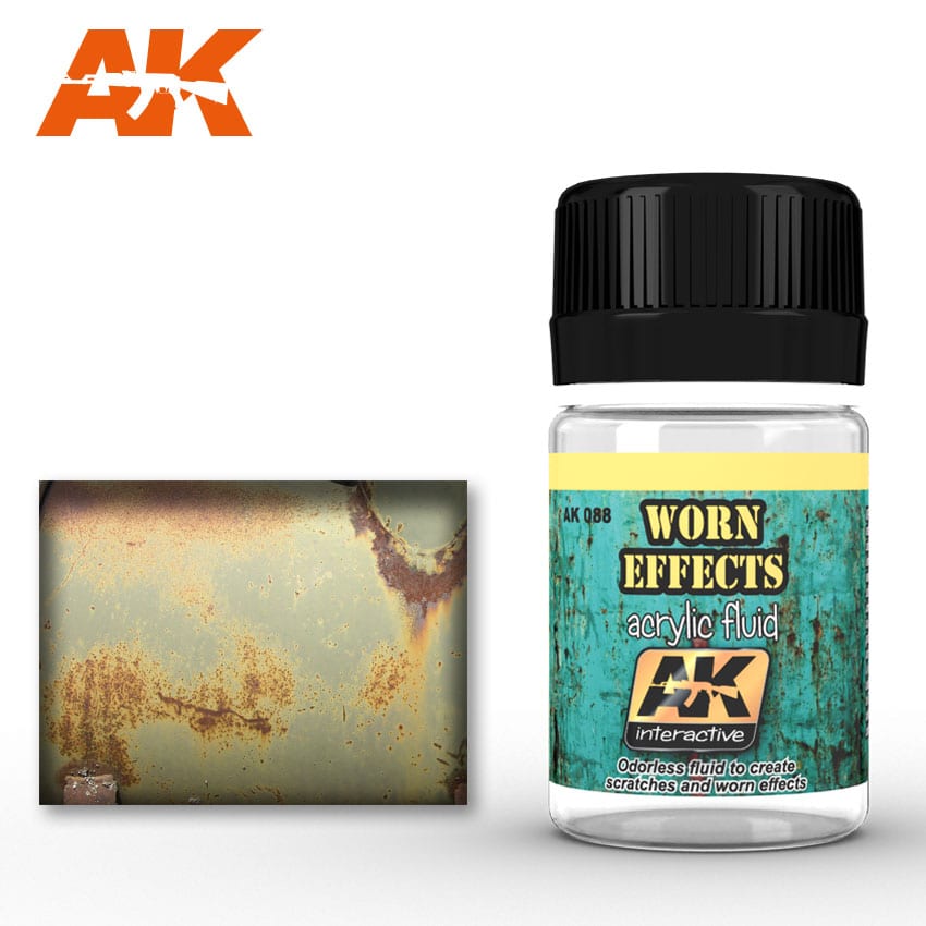 AK Interactive Weathering Products - Worn Effects Acrylic Fluid