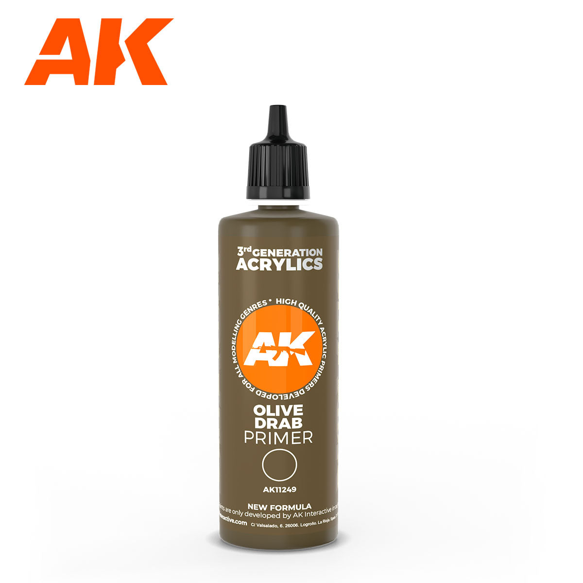 AK Interactive 3Gen Primers - Olive drab surface Primer 100ML
