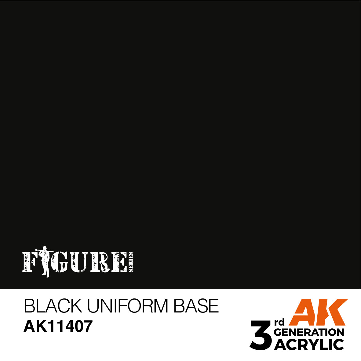 AK Interactive 3Gen Figures Acrylics - Black Uniform Base 17ml