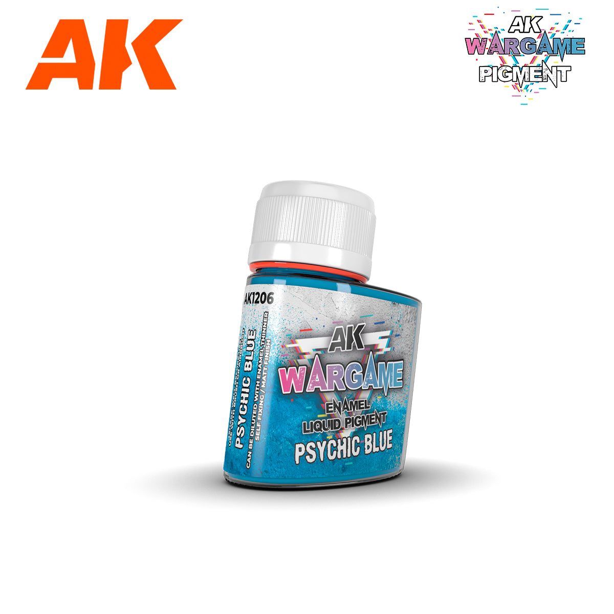 AK Interactive Wargame Enamel Liquid Pigments - Psychic Blue 35 ml