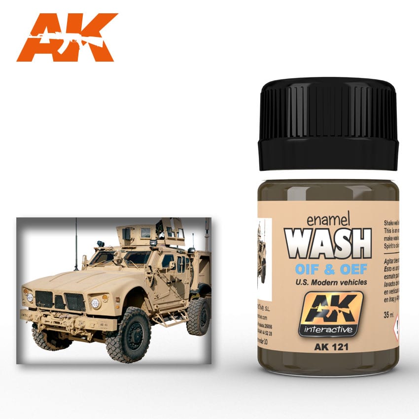 AK Interactive Weathering Products - Oif & Oef - US Vehicles Wash