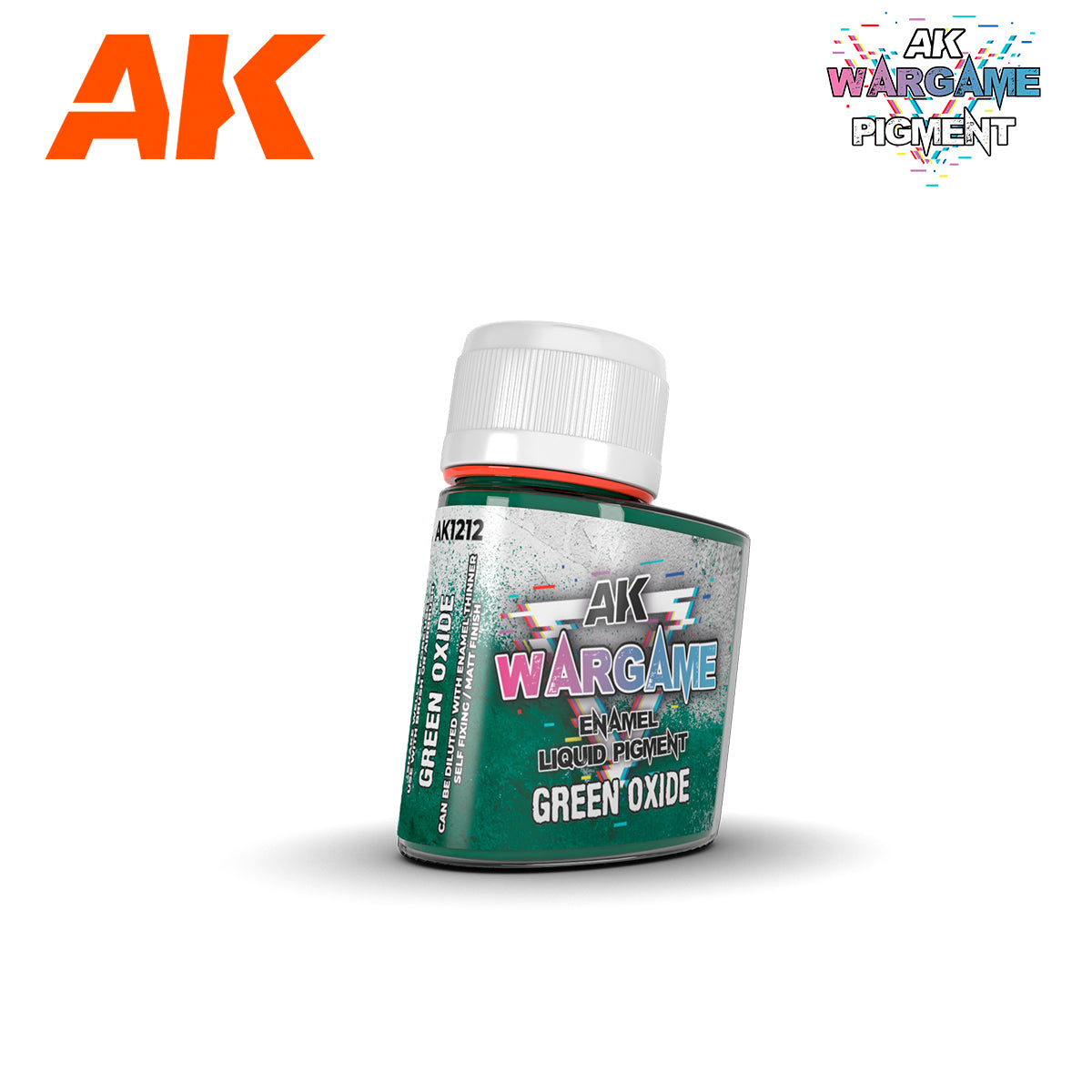 AK Interactive Wargame Enamel Liquid Pigments - Green Oxide 35 ml