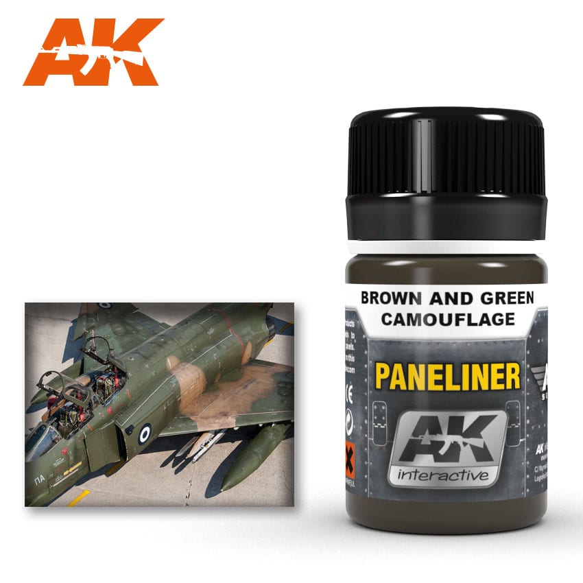 AK Interactive Weathering Products - Paneliner for Brown and Green Camouflage
