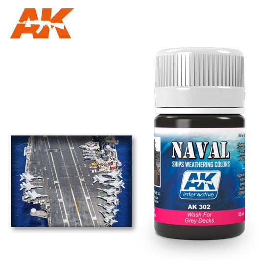AK Interactive Weathering Products - Wash for Grey Decks
