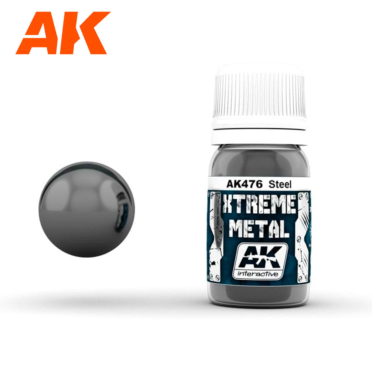 AK Interactive Metallics - Xtreme Metal Steel 30ml
