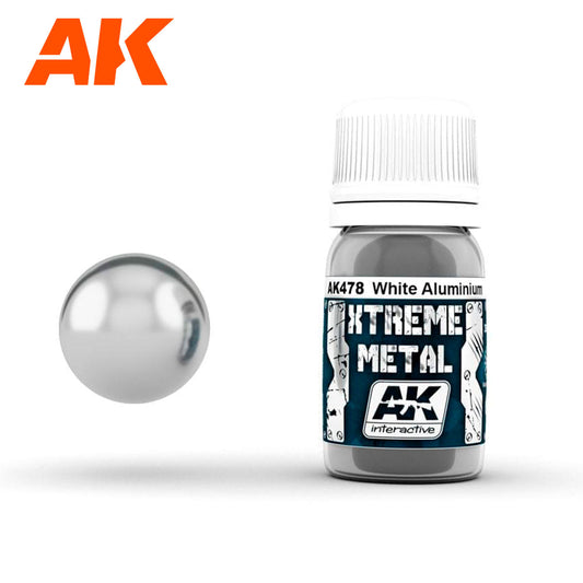AK Interactive Metallics - Xtreme White Aluminium 30ml