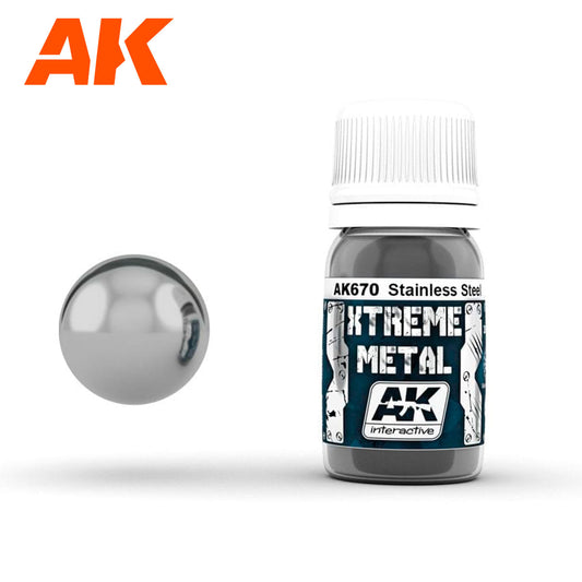 AK Interactive Metallics - Xtreme Metal Stainless Steel 30ml