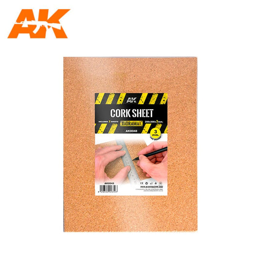 AK Interactive Building Materials - Cork Sheets Fine Grained 200x300x3mm