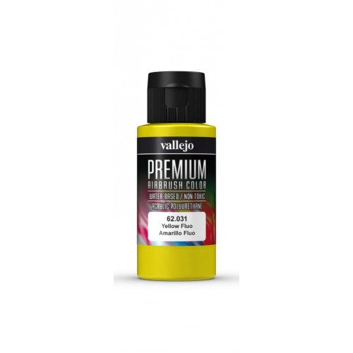 Vallejo Premium Colour Fluorescent Yellow 60 ml - Ozzie Collectables