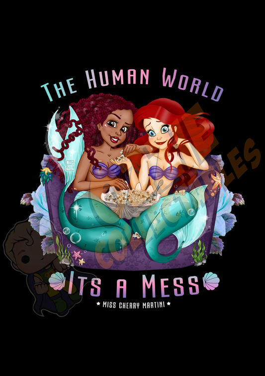 The Little Mermaid - Two Ariels - Rose Demon Art Print Poster
