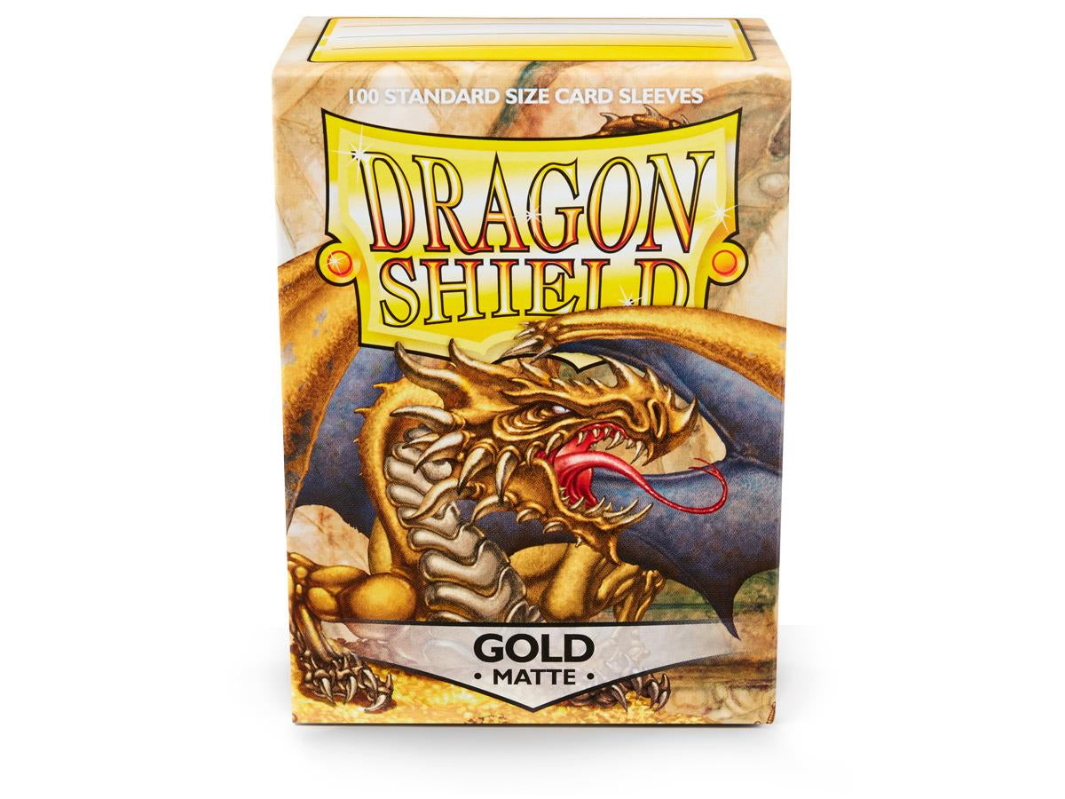 Sleeves - Dragon Shield - Box 100 - Gold MATTE - Ozzie Collectables