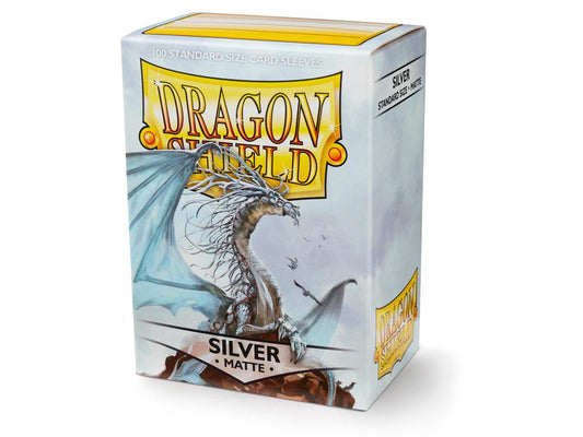 Sleeves - Dragon Shield - Box 100 - Silver MATTE - Ozzie Collectables