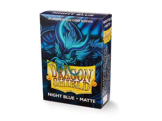 Sleeves - Dragon Shield Japanese- Box 60 - Night Blue MATTE - Ozzie Collectables