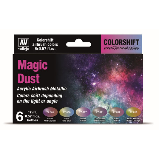 Vallejo Eccentric The Shifters Magic Dust (6 Colour Set) Acrylic Airbrush Paint - Ozzie Collectables